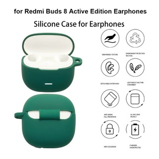 Dành Cho Xiaomi Redmi Buds 8 Hoạt Động Bao Da Silicon Mềm Phụ Kiện Cho Redmi Buds 8Hoạt Động Silicon Tai Nghe Ốp Lưng Tai Nghe Hộp Bảo Vệ