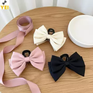 < YEI > 1 Cái Kẹp Tóc Nơ Bướm Kẹp Satin Hàn Quốc Cho Nữ Họa Tiết Mềm Mại Sang Trọng Phụ Kiện Dùng Hàng Ngày Mới