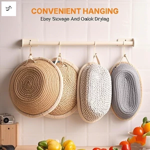 Giỏ nướng bánh mì dệt bằng dây Cotton - Giỏ chống lên men để bảo quản nhà bếp