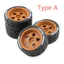 4 65MM A / BType 12mm Hex 1 / 10 RC Rally Lốp xe và bánh xe nhựa cứng 1Rubber Drift Lốp cho tỷ lệ 1 / 10 trên xe đua đường trường Tamiya XV01 XV02 HSP 94123 HPI KYOSHO WLtoys PTG2