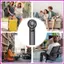 Quạt mini cầm tay có thể sạc lại Màn hình LED yên tĩnh Quạt cầm tay mini chạy bằng pin 120 tốc độ để cắm trại ngoài trời lyuvn
