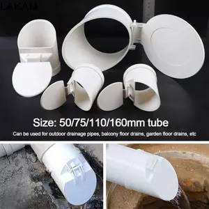 Nắp mái chống côn trùng LAKAM, Ống thoát nước chống mùi dịch chuyển lớn, Van ống thoát nước sàn chống mùi 50-160mm Phụ kiện phòng tắm ban công ngoài trời