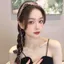 T Sang Trọng Tua Rua Ngọc Trai Organza Hoa Bện Kẹp Tóc Đầu Phong Cách Mới Răng Chống Trơn Trượt Băng Đô Nữ Phụ Kiện Tóc