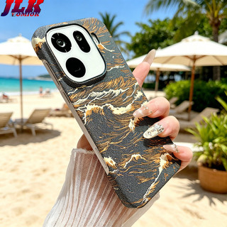 [JLK] Ốp từ tính họa tiết Kevlar bằng sợi Carbon sóng biển sang trọng mùa hè cho OPPO Find X9 Pro X9Pro Ốp lưng cứng điện thoại chống sốc