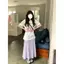 Mùa hè nữ Hàn Quốc Phong cách mới Fat mm Thời trang đi lại giản dị Váy hoa tinh tế Váy chữ A