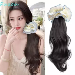 Đuôi ngựa móng vuốt gợn sóng dài FUJIZOU, Tóc giả đuôi ngựa xoăn xoăn kiểu Hàn Quốc, Tóc nối dài thanh lịch Tóc đuôi ngựa lông tơ tự nhiên hàng ngày