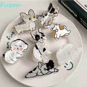 FUJIOU Động Vật Chó Vuốt Tóc, Bulldog Corgi Chó Con Kẹp Tóc, Dễ Thương Lấy Kẹp Hoạt Hình Động Vật Cá Mập Kẹp Nữ