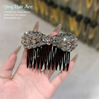 Phong Cách Hàn Quốc Chất Béo Năm Cánh Ngôi Sao Kim Cương Giả Nơ Chèn Lược Nữ Trán Tóc Xoăn Cao Cấp @ -