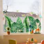{WELV}Static Cling Window Sticker Green Tropical Butterfly Design PVC 11.81 x 23.62 in