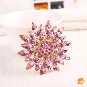 Nữ Vintage Pha Lê Baroque Trâm Cài Chân Tinh Tế Retro Hoa Huy Hiệu Xòe Đảng Quần Áo Phụ Kiện Chân Mới