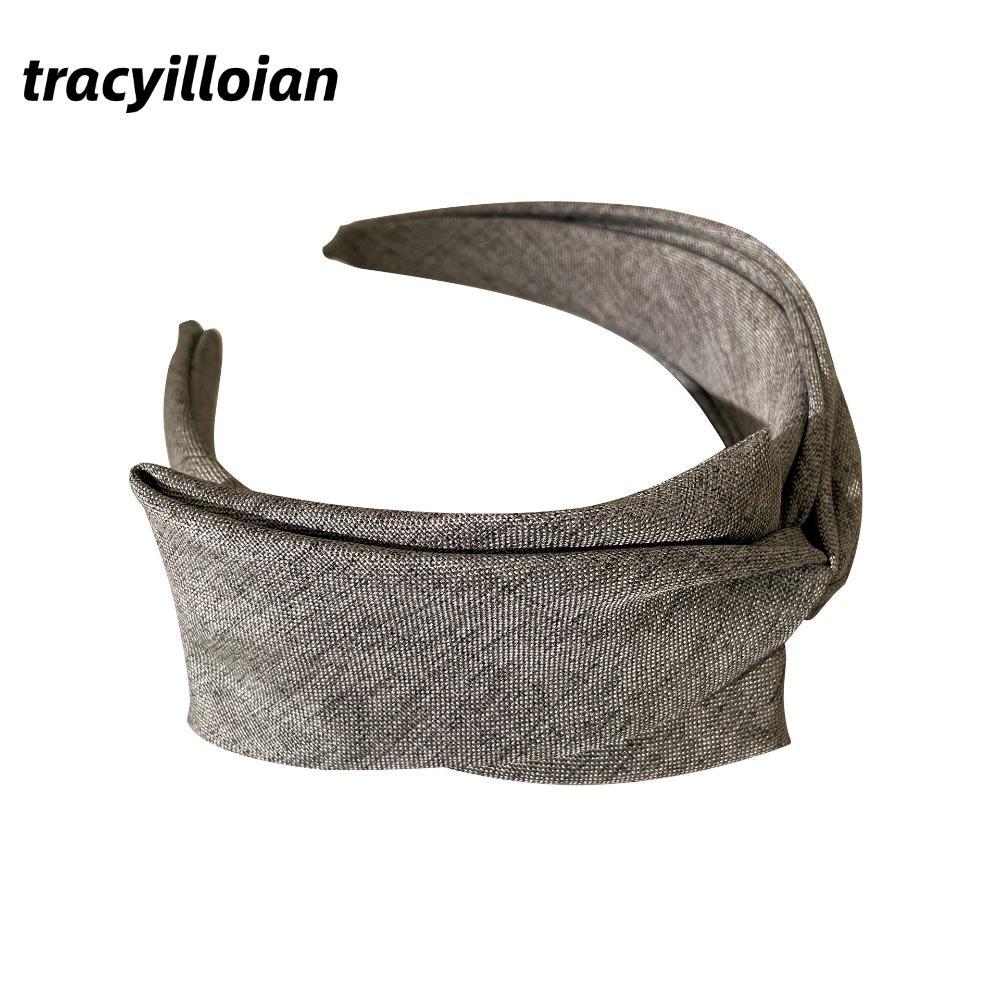 Băng đô cotton họa tiết TRACELIOIAN, Băng đô dệt kim cotton đan phong cách Hàn Quốc, Viền rộng thời trang kết cấu xù mềm mại Phụ kiện tóc nữ Sử dụng hàng ngày