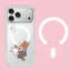 Ốp điện thoại cứng hình mèo hoạt hình từ tính cho iPhone 17 Pro 16 Pro Max 15 14 Vỏ bảo vệ mờ mờ trong suốt