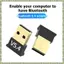 USB Bluetooth 5.4 Adapter Âm Thanh Dongle Adapter Mini USB Bộ Thu Không Dây Cho Win10 / 11 Driver Free