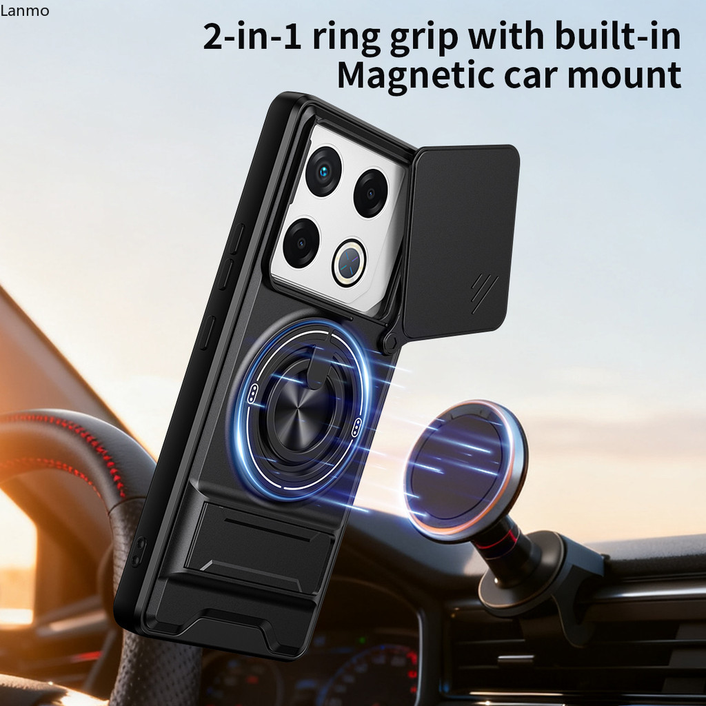 Vỏ Cho Infinix GT 20 Pro Ốp Lưng Infinix GT20 Pro Vỏ Điện Thoại Magsafe Từ Gấp Giá Đỡ Giáp Quân Sự Vỏ Bảo Vệ Camera