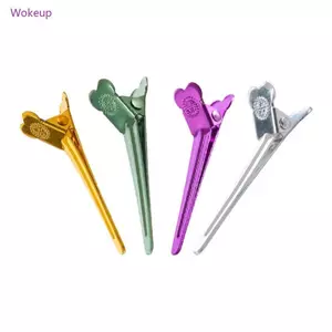 Woke 20 Chiếc Salon Chia Vịt Hóa Đơn Kẹp Nhiều Màu Kim Loại Làm Tóc Phần Chống Trơn Trượt Cá Sấu Tóc Chân Có Hộp