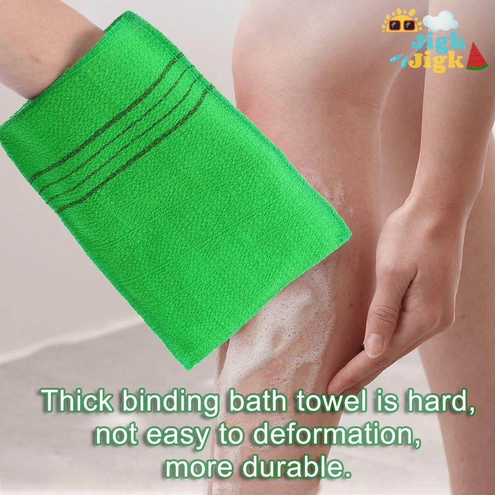 JIGK Tẩy Tế Bào Chết Khăn Tắm Lau Toàn Thân Chà Cực Thoải Mái Massage Mịn Da Tắm Chà