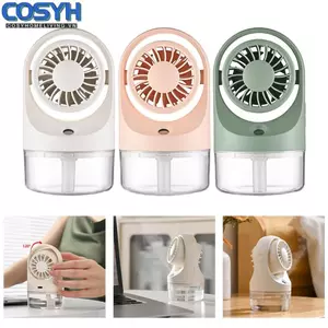 <cosyh>Portable Misting Fan 1000mAh Rechargeable Battery Continuous Mist Function