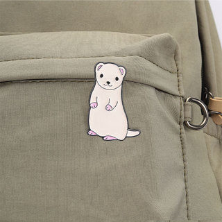 Hoạt Hình Dễ Thương Ferret Men Trâm Sáng Tạo Và Thú Vị Động Vật Huy Hiệu Ba Lô Quần Áo Phụ Kiện Quà Tặng Cho Bạn Bè