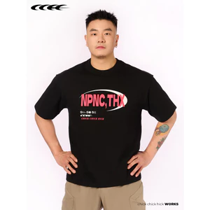 Áo thun nam hình ảnh hồ sơ thể thao và phấn thể dục in họa tiết logo để mặc hàng ngày cổ tròn tay ngắn
