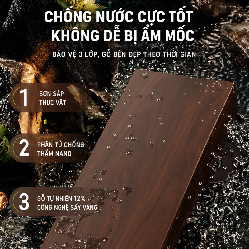 Móc Treo Gỗ Óc Chó Cao Cấp, Lắp Đặt Không Cần Khoan, Chịu Lực Cao, Cho Phòng Tắm