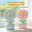 Quạt Để Bàn FEDAOG Tulip, Quạt Mini Sạc Gió 3 Tốc Độ, Quạt Bàn Mini Di Động Ký Túc Xá Sinh Viên