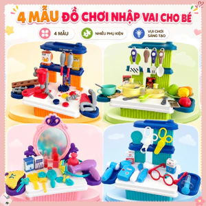 Bộ đồ Chơi Nhập Vai đa Năng Cho Bé – Bác Sĩ, Nấu ăn, Sửa Chữa, Hộp đựng Vali Xách Tay, Quà Tặng ý Nghĩa