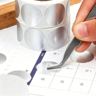 Tem tự dính cào bạc vàng, 1 cuộn 500 cái Phim thẻ cào, Tiết lộ quà tặng, Cào để lộ phần thưởng