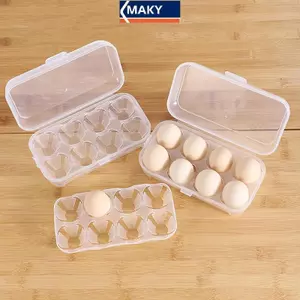 MAKY 3 / 4 / 8 Lưới Hộp Trứng Di Động Ngoài Trời Trong Suốt Trứng Tổ Chức Hộp Cắm Trại Dã Ngoại Thịt Nướng Phụ Kiện Ngoài Trời Thiết Thực VN