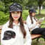 Mũ bóng chày ấm áp cho nữ mùa đông Vành mềm, Hoa văn, Mũ vành ngắn, Nhung