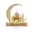 {BUDDI} Trang trí lâu đài hình lưỡi liềm Acrylic 2D Trang trí lễ hội Ramadan Eid Al-Fitr Mubarak Bảng hiệu bàn Hồi giáo Trang trí sự kiện tiệc tại nhà {buddingenergy}
