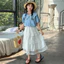 Áo Sơ Mi Denim Mỏng Bé Gái Mùa Hè 2026 Phong Cách Mới Trẻ Em Thời Trang Cổ Búp Bê Tay Ngắn