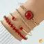 Vòng tay pha lê đính đá hình vuông có thể điều chỉnh Phụ kiện thời trang nữ cho các sự kiện trang trọng thông thường mới