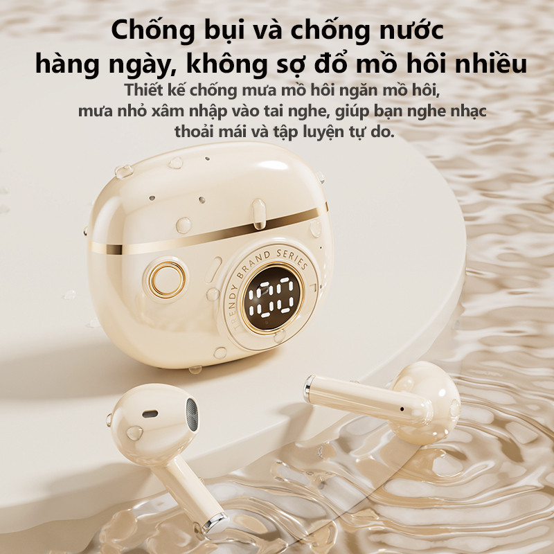 [Hàng có sẵn] Tai nghe không dây Bluetooth 5.4 Tai nghe TWS 360° ACS Âm thanh không gian ENC Màn hình LED khử tiếng ồn Tai nghe chơi game có độ trễ thấp cho iPhone Android