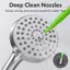 XOITU 10 Chiếc Đầu Tắm Bàn Chải Vệ Sinh Lỗ Nhỏ Dụng Cụ Làm Sạch Chống Tắc Mini Crevice Lông Cho Vòi Phun Khoảng Cách Phòng Tắm Ô Tô VN