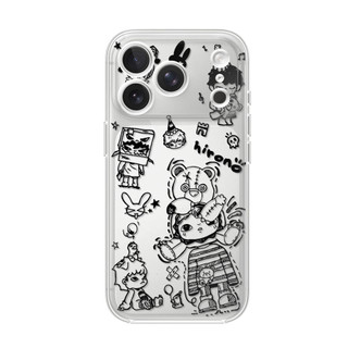 Bản phác thảo nét đen trắng Hirono ỐP đIệN ThoạI Cho IPhone 17 15 14 13 12 11 Promax, XR XS MAX 16PRO 16 Plus ốP Silicon