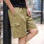 Quần short chở hàng màu trơn nhẹ mùa hè dành cho nam, Quần short thể thao dáng rộng cỡ lớn