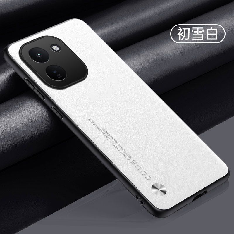 Ốp điện thoại cho iQOO z11 Vỏ cứng cạnh mềm chống sốc cạnh thẳng bằng da trơn