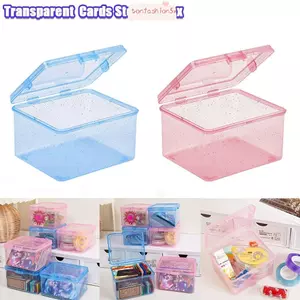 Hộp lưu trữ ITRUMPET, Hộp đựng đồ trang sức chống bụi, Hộp đựng thẻ nhỏ bằng nhựa trong suốt hình chữ nhật đa năng để đựng đồ trang sức