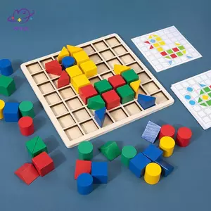 HFTOY Gỗ Sáng Tạo Blos Xếp Hình Trẻ Em Montessori Màu Sắc Phù Hợp Với Giáo Dục Sớm Đồ Chơi Giáo Dục Trẻ Em Trò Chơi Trí Thông Minh ~