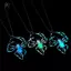 HNKMP 3D UV Glow In The Dark Spider Nelace, Gothic Hip Hop Hợp kim Côn trùng Halloween Goth Phụ kiện.