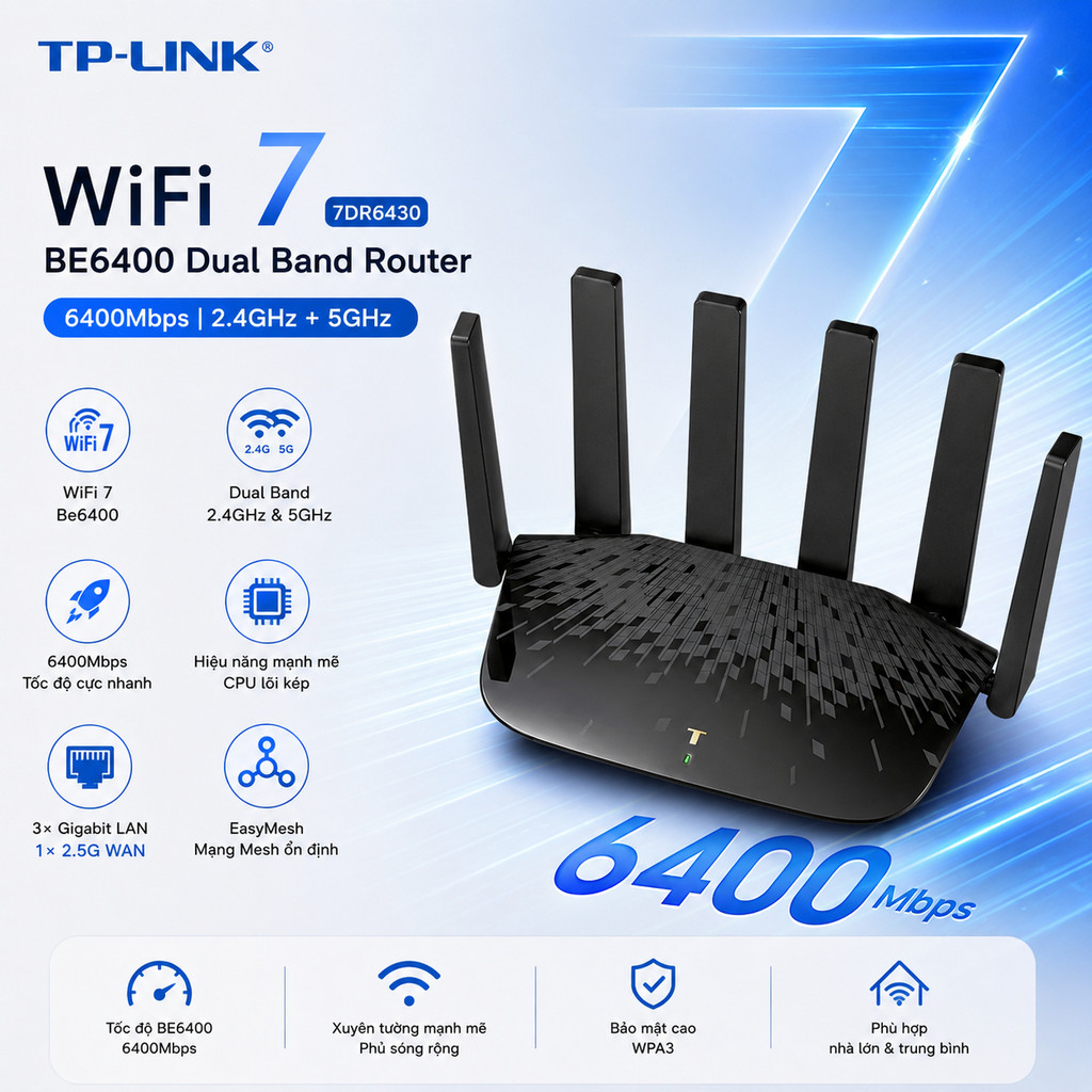 Bộ phát wifi 🅼🅸 Router Mi Router BE3600 WIFI7 / Wifi 7 TPLINK BE6400 ...