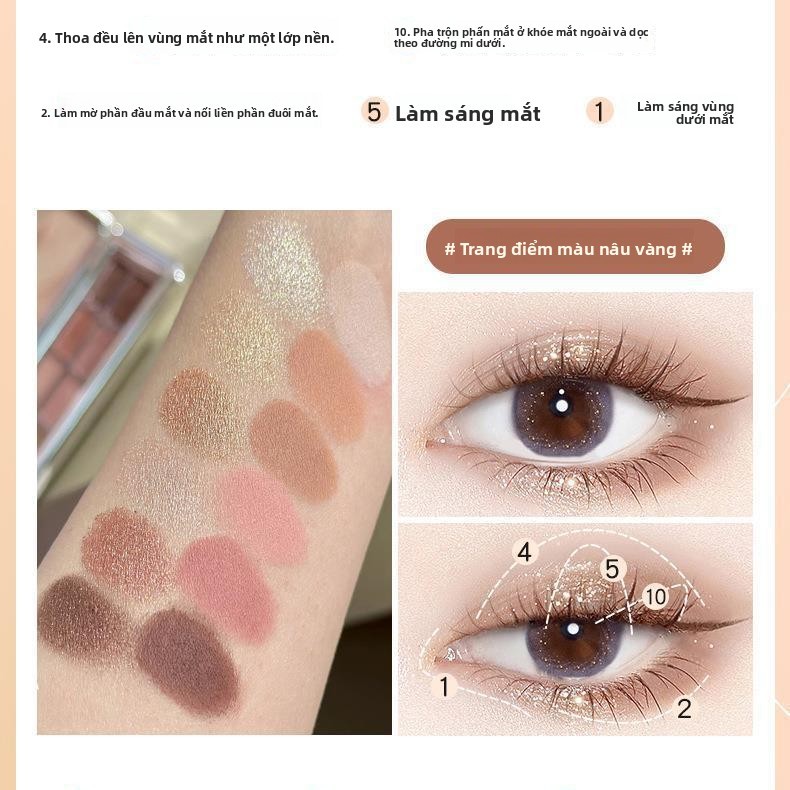 Hàn Quốc 12 màu Eyeshadow Disk | Màu sắc tự nhiên, mờ, bão hòa thấp, màu đất bóng mắt | Thích hợp cho sinh viên sử dụng | Matte Eyeshadow Disk
