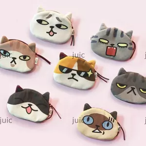 Ví đựng tiền xu JUIC, Túi đựng tiền xu đa năng cho mèo Mini, Ví có khóa kéo di động sang trọng