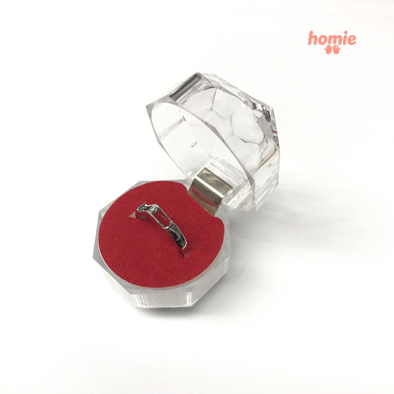 ✨Homie✨ Hộp đựng lơ bida, hộp đựng nhẫn, chất liệu acrylic trong suốt 3,5cm x 3,5cm