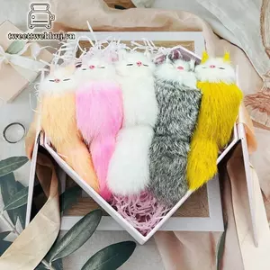 Tweeduj Trang Sức Thời Trang Dễ Thương Sang Trọng Nhỏ Cáo Móc Khóa Người Phụ Nữ Túi Mặt Dây Chuyền Quà Tặng Sáng Tạo Đồ Trang Trí Móc Khóa VN