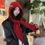 Tweeduj Len Hợp Thời Trang Mùa Thu Đông Mũ Và Khăn Trong Một Ấm Bịt Tai Mũ Len Thời Trang Cho Nữ Đan Ne Ấm VN