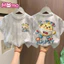 Hoạt Hình Giả Thêu In Hình Dễ Thương Cổ Tròn Cổ Tròn Cổ Tròn Dây Buộc Cho Bé Trai Và Bé Gái