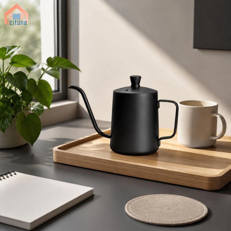 Acutuna Tối Giản Bằng Tay Pha Cà Phê Ấm Siêu Tốc Bằng Thép Không Gỉ Cổ Ngỗng Vòi Nồi Đổ Và Pha Trà