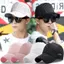 Mũ bóng chày PYCOU, Mũ Snapback lưới thoáng khí, Mũ chống nắng thời trang rỗng chống tia cực tím màu trơn dành cho nữ