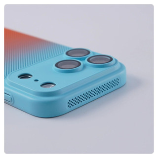 Ốp lưng cứng PC làm mát màu Gradient cho iPhone 17 Pro Max 16 15 14 13 12 Pro Max Vỏ điện thoại mờ chống sốc siêu mỏng